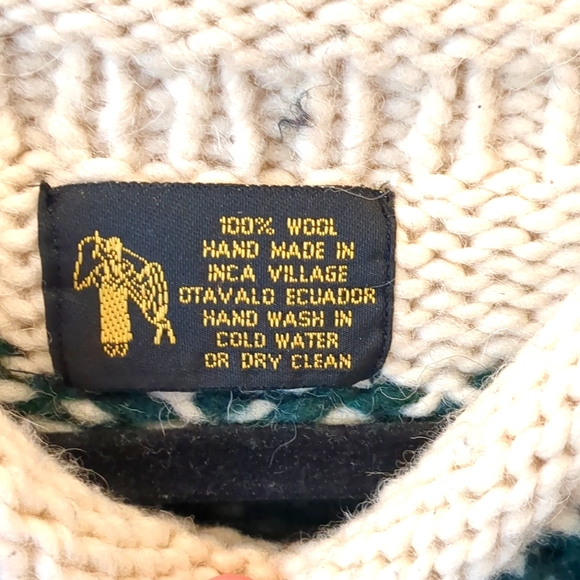 Wool Handmade Inca Sweater - Picture 2 of 3